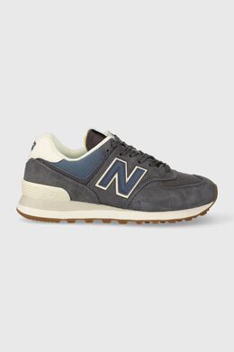 New Balance: Серые кроссовки  574