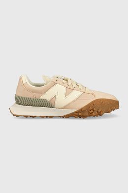 New Balance: Бежевые кроссовки 