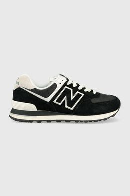 New Balance: Чёрные кроссовки 