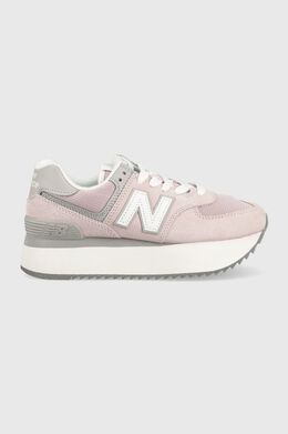 New Balance: Розовые кроссовки 