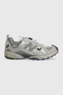 New Balance: Серые кроссовки 