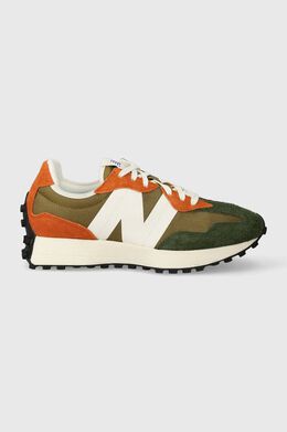 New Balance: Зелёные кроссовки 
