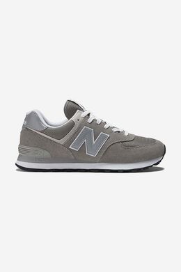 New Balance: Серые кроссовки 