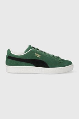 PUMA: Зелёные кроссовки  Suede Classic XXI