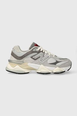New Balance: Серые кроссовки 