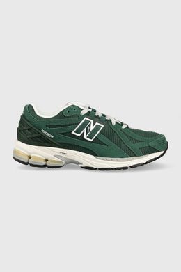 New Balance: Зелёные кроссовки 