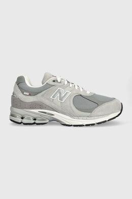 New Balance: Серые кроссовки 