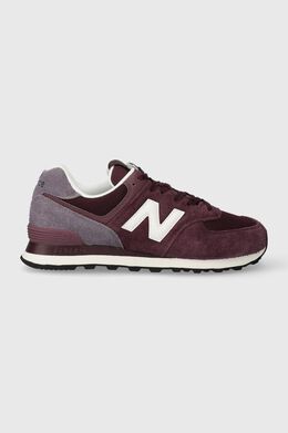 New Balance: Бордовые кроссовки  574