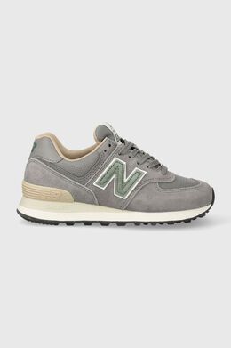 New Balance: Серые кроссовки  574