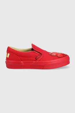 Vans: Красные кроссовки  Classic Slip On