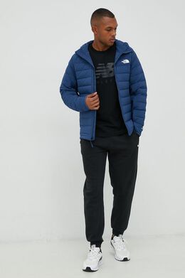 The North Face: Синий пуховик 