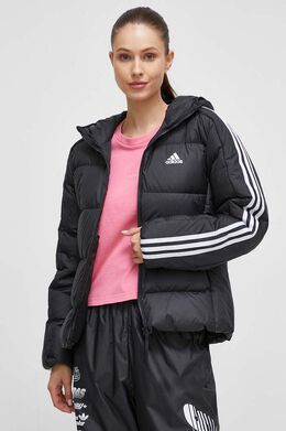 Adidas: Чёрный пуховик 