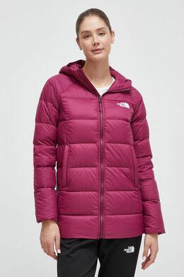 The North Face: Фиолетовый пуховик 