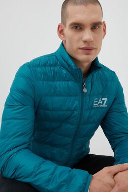 EA7 EMPORIO ARMANI: Синий пуховик