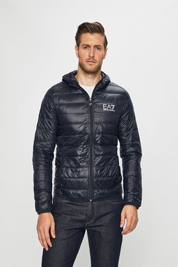 EA7 EMPORIO ARMANI: Тёмный пуховик 