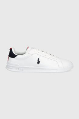 Polo Ralph Lauren: Белые кроссовки 