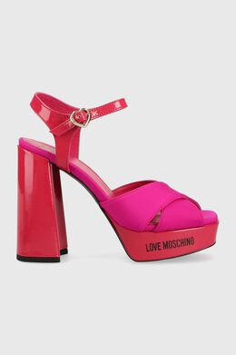 LOVE MOSCHINO: Розовые босоножки