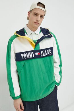 Tommy Jeans: Зелёная куртка 