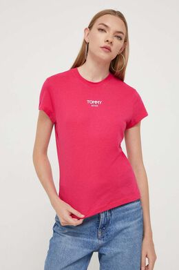 Tommy Jeans: Розовая футболка