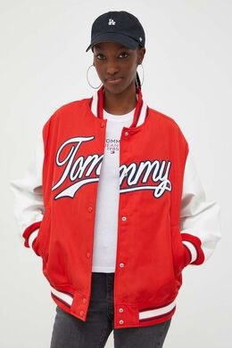 Tommy Jeans: Красная куртка 