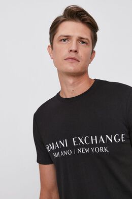 Armani Exchange: Чёрная футболка 