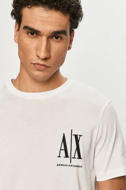 Armani Exchange: Белая футболка 