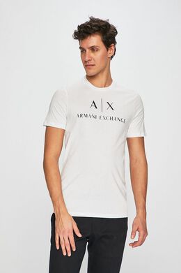 Armani Exchange: Белая футболка 