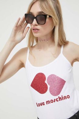 LOVE MOSCHINO: Белый топ 