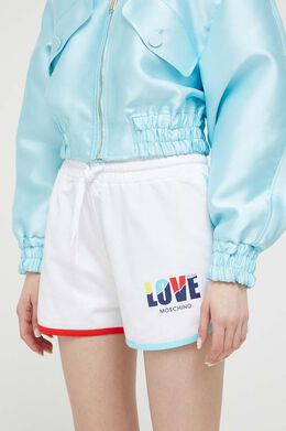 LOVE MOSCHINO: Белые шорты 