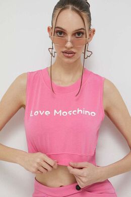 LOVE MOSCHINO: Розовый топ