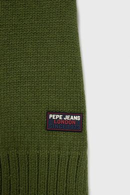 Pepe Jeans: Зелёный шарф 