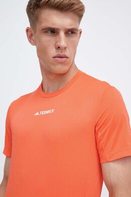 Adidas: Оранжевая футболка  Terrex