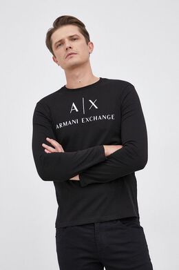 Armani Exchange: Чёрная футболка 