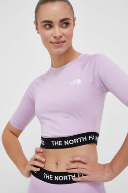 The North Face: Фиолетовая футболка 