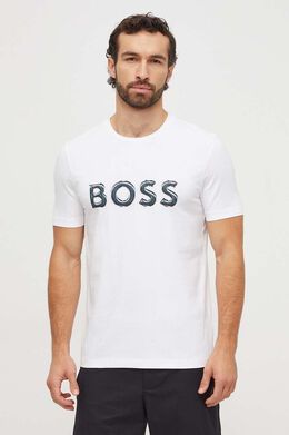 BOSS: Зелёная футболка 