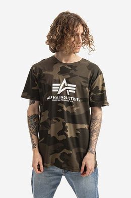 Alpha Industries: Зелёная футболка 