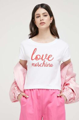 LOVE MOSCHINO: Хлопковая футболка 