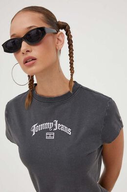 Tommy Jeans: Серая футболка