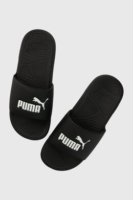 PUMA: Чёрные шлёпанцы 