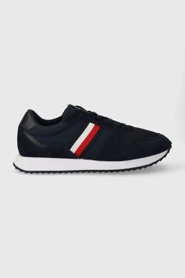 Tommy Hilfiger: Тёмные кроссовки  Runner