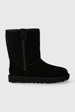 UGG: Чёрные ботинки Classic Short