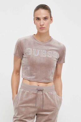 Guess: Розовая футболка 