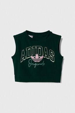 Adidas Originals: Зелёный топ