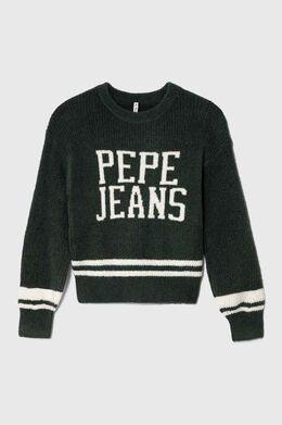 Pepe Jeans: Зелёный свитер 