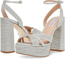 Steve Madden: Серебристые сандалии 