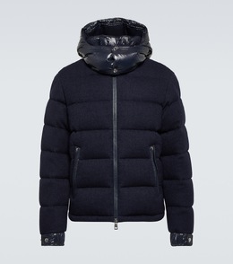 Moncler: Синий пуховик