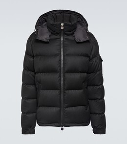 Moncler: Чёрный пуховик Montgenevre