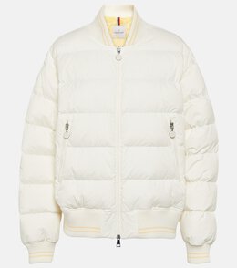 Moncler: Белый пуховик 