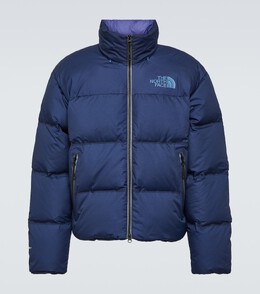 The North Face: Синий пуховик Nuptse