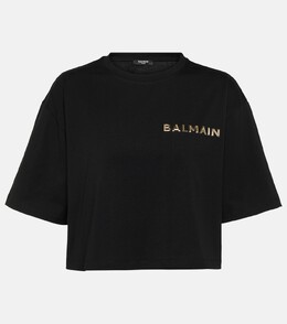 Balmain: Чёрная футболка 